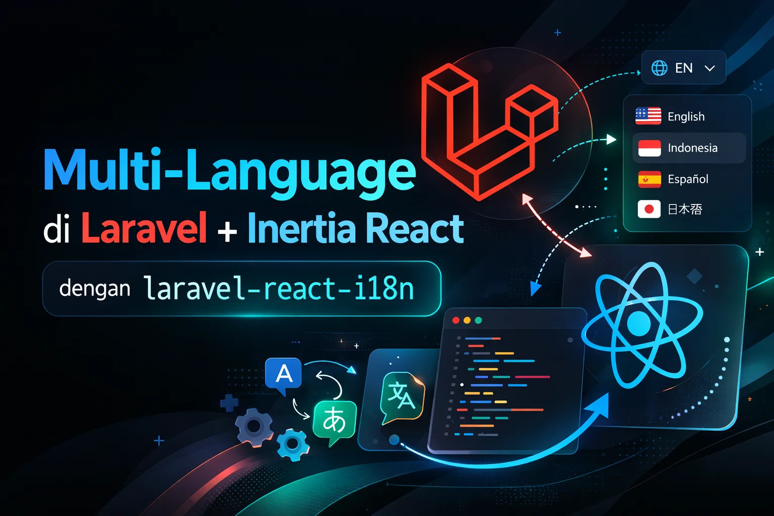 Multi-Language di Laravel + Inertia React dengan laravel-react-i18n